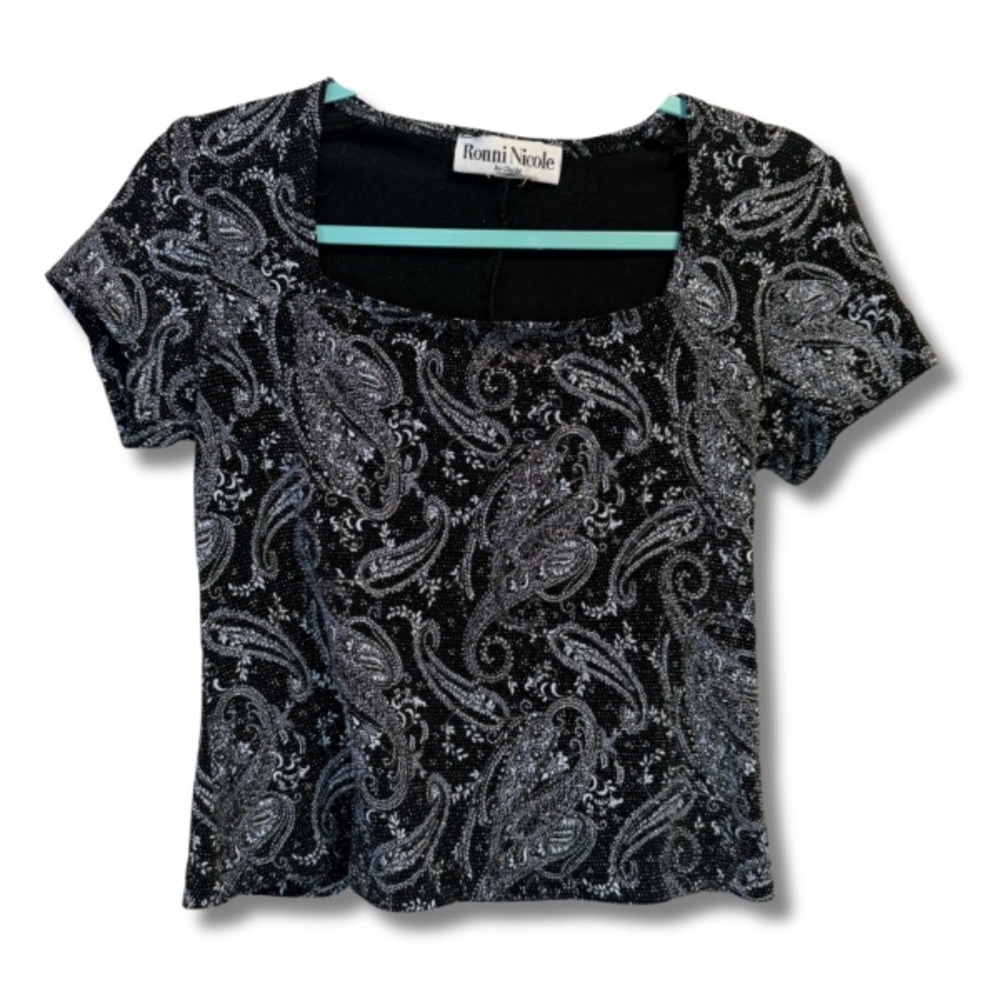Vintage glitter top